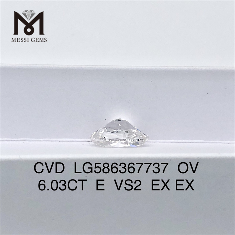 6.03CT E VS2 OV simulated diamonds CVD LG586367737 
