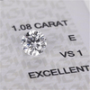 Round brilliant cut 1.08 carat vvs E white VS1 hpht cvd lab diamond with factory price