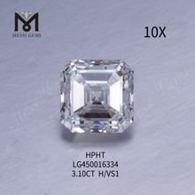 3.10ct AS CUT H VS1 lab grown asscher diamond