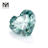  7x7mm loose gemstones colorful moissanite stone blue green moissanite for ring making heart shape