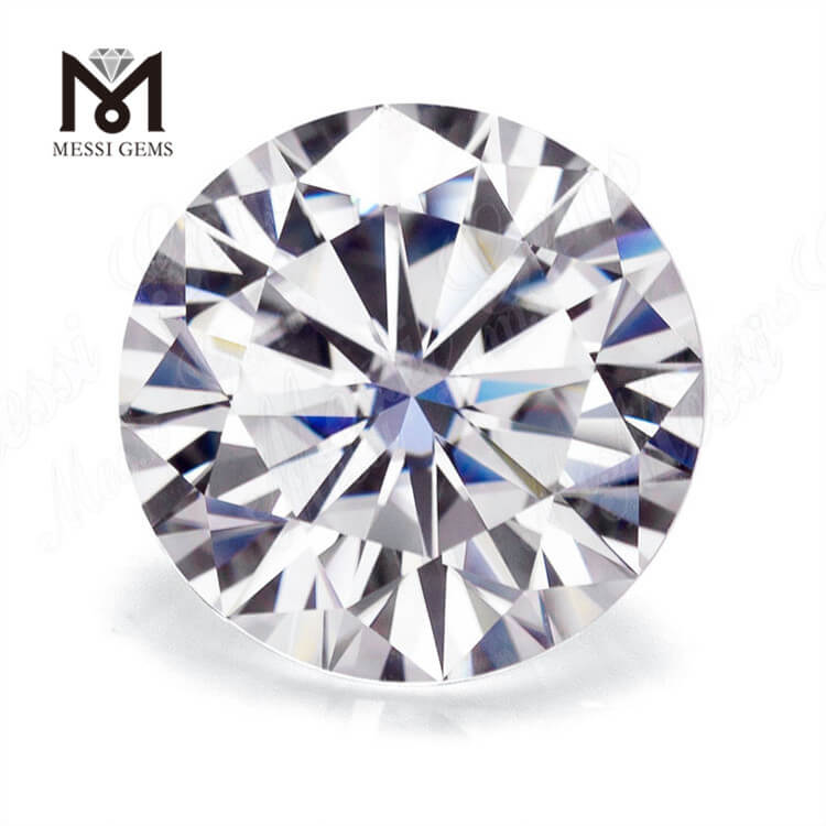 Round Cut GRA 9.5mm DEF white synthetic moissanite