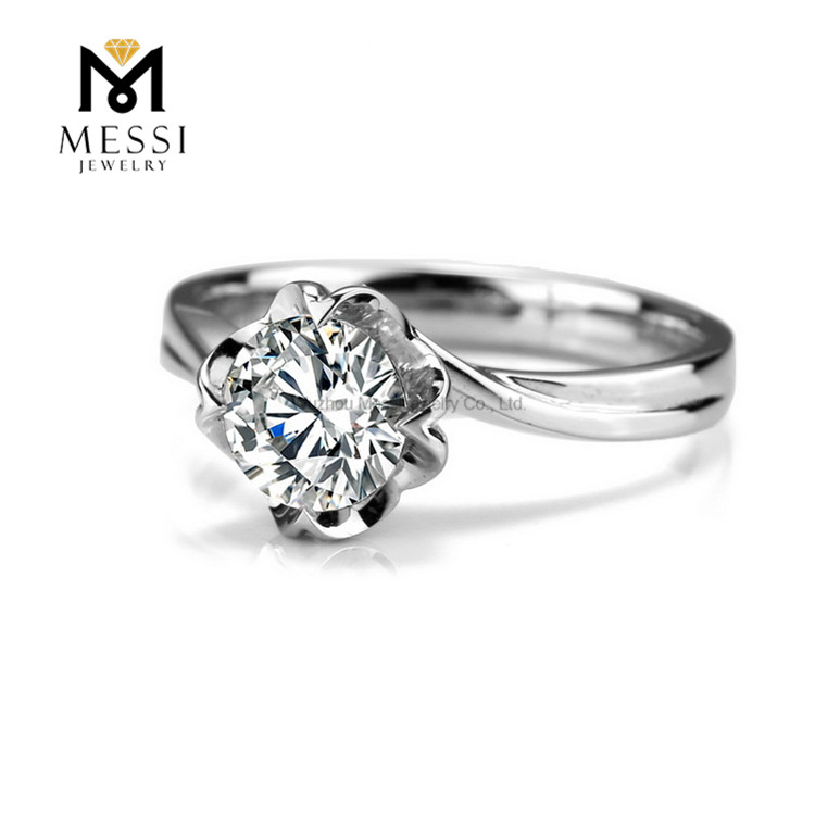 1 carat 14k 18k wedding rings moissanite gold ring custom