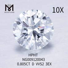 0.805CT Round lab created diamond D VVS2 3EX loose synthetic diamonds