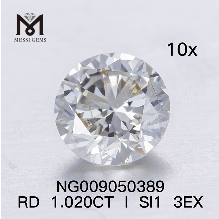 I Color Loose Gemstone Synthetic Diamond 1.020ct SI1 RD Shape