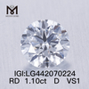 1.10 carat D VS1 Round BRILLIANT EX Cut eco grown diamonds