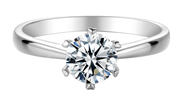 Messi Gems wholesale 1 carat DEF moissanite diamond wedding dainty 925 sterling silver ring 