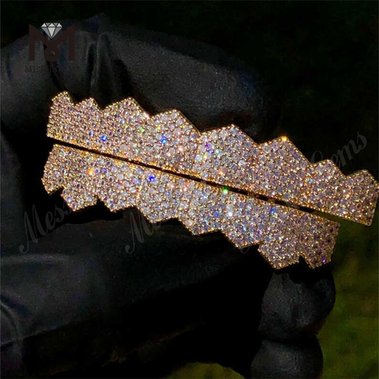 18k gold teeth grillz Moissanite diamond teeth grillz
