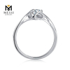 1 quilat def moissanite ouro banhado 925 anel de prata esterlina para mulheres