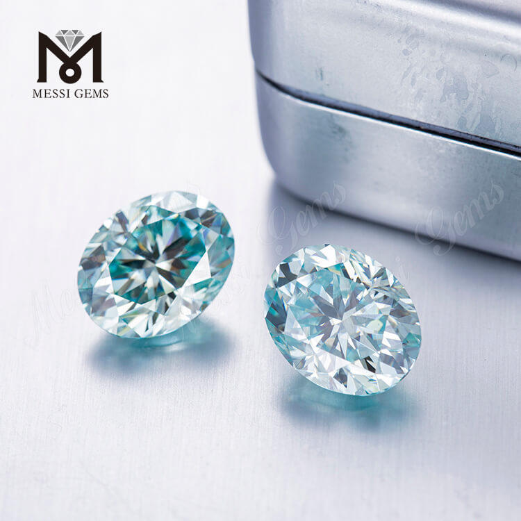8*10-10*12mm Oval Sea Blue Synthetic Moissanite Top Quality