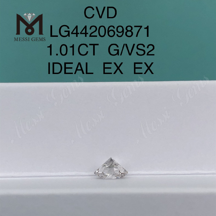 1.01 carat G VS2 Round BRILLIANT IDEAL laboratory created diamonds