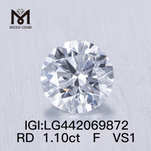 1.01 carat F VS1 Round IDEAL lab made diamond