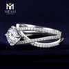 newest designs twist 14k gold solid moissanite diamond wedding ring for women