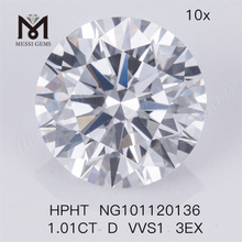 1.01CT D VVS1 3EX synthetic diamond HPHT 