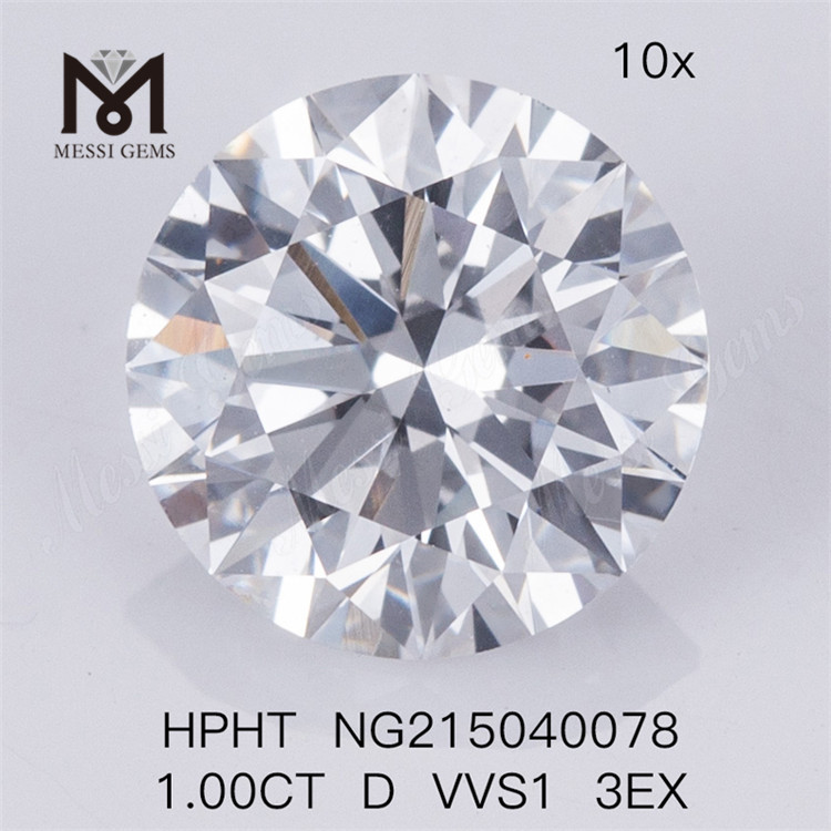 HPHT 1.00CT D VVS1 Round 3EX brilliant Lab Diamonds