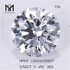 0.5Ct D VS1 3EX Lab HPHT Round Lab Grown Diamond