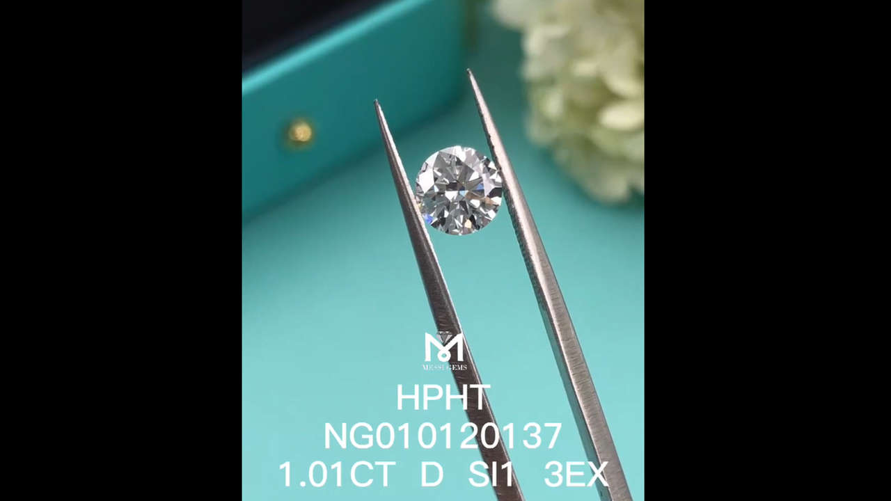 D Loose Gemstone Synthetic Diamond 1.01ct I SI EX Cut diamond video