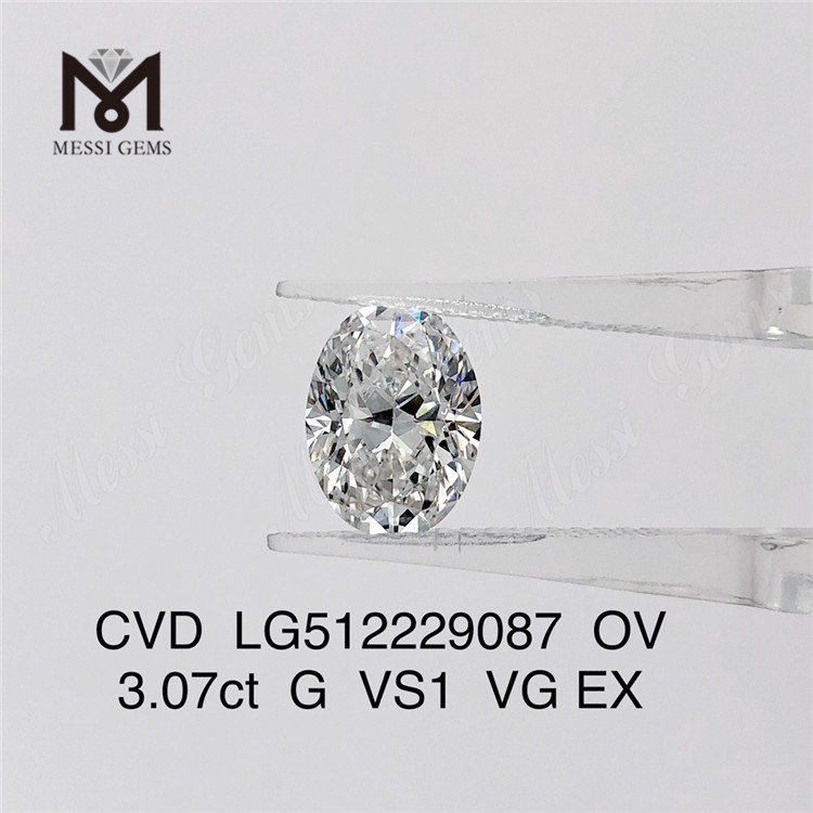 3.07ct G vs cvd lad diamond 3ct oval lab diamond IGI