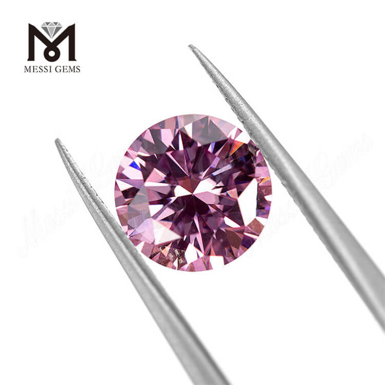 GRA -Zertifikat Top -Qualität 1Carat Großhandelspreis Pink Moisonite runde Form Edelstein für Schmuck