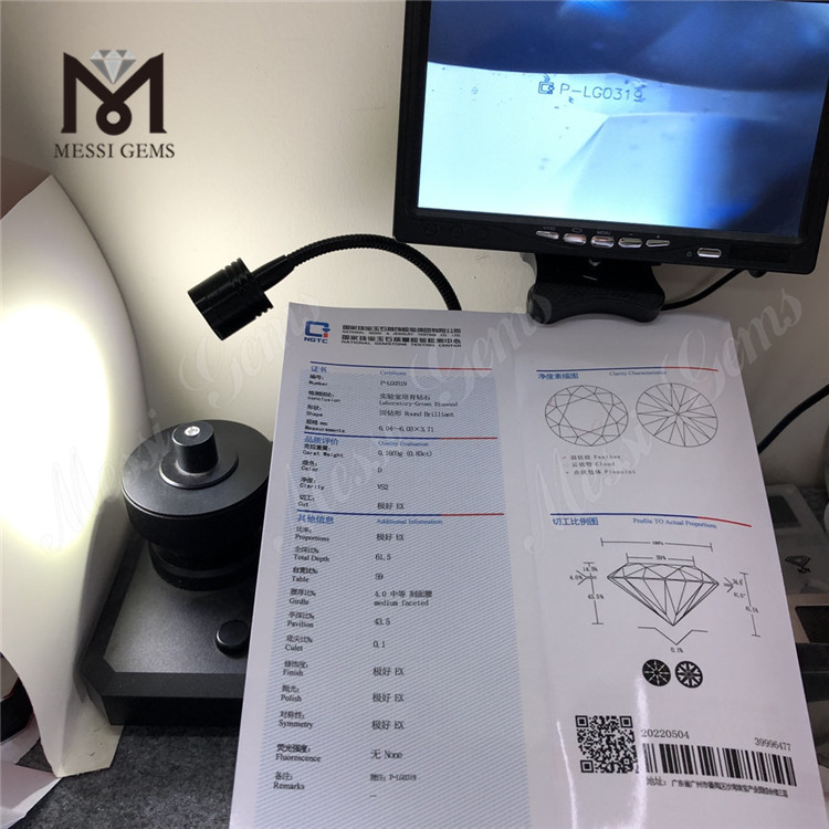 0.83CT HPHT Lab Diamond D VS2 5EX Loose Lab Diamonds 