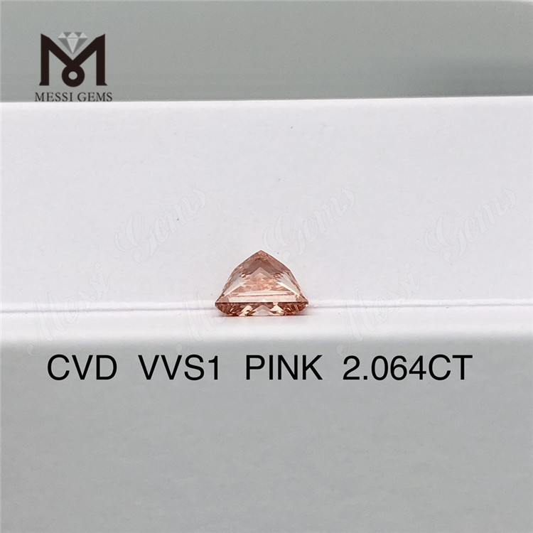 2.064ct Pink Lab Grown Diamond Leverandører CVD Synthetic Pink Diamond Wholesale Price