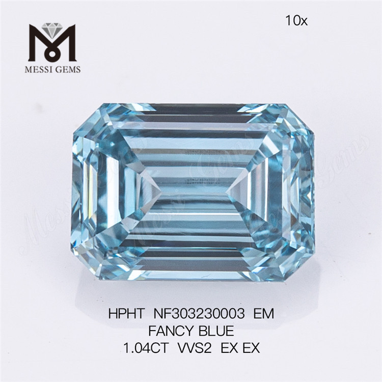 1ct blue colour lab diamond emerald