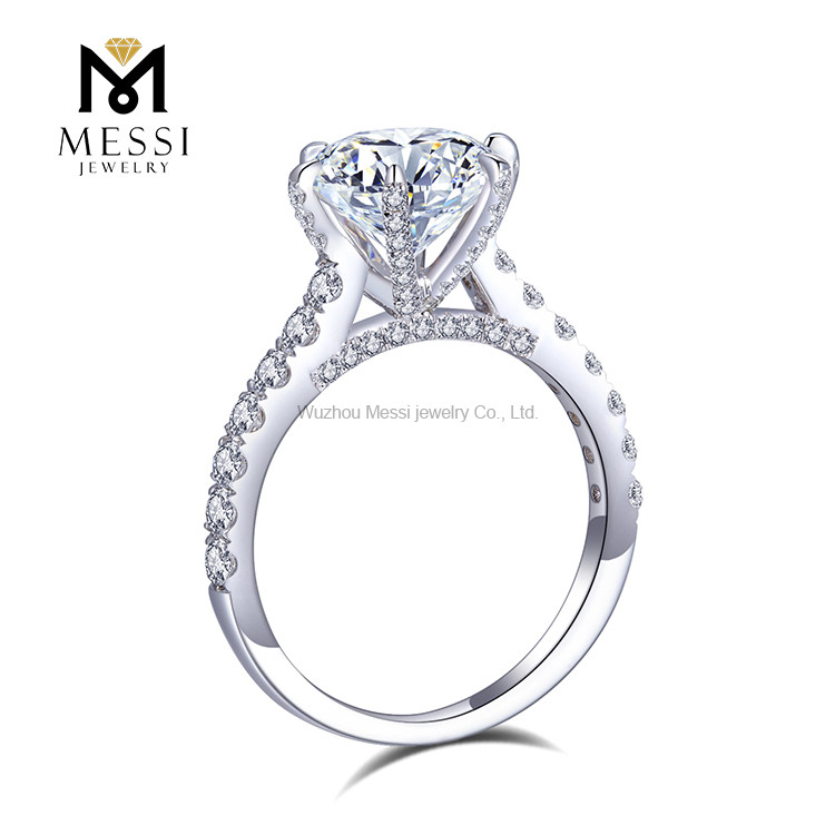 14K 18K Prong Setting Moissanite diamond Ring White Gold Ring for Women