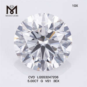 5CT G VS1 3EX lab grown diamond cvd 5 carat lab created diamond