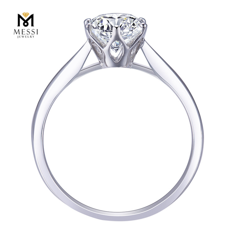 Custom 14k gold 1carat round DEF moissanite engagement ring