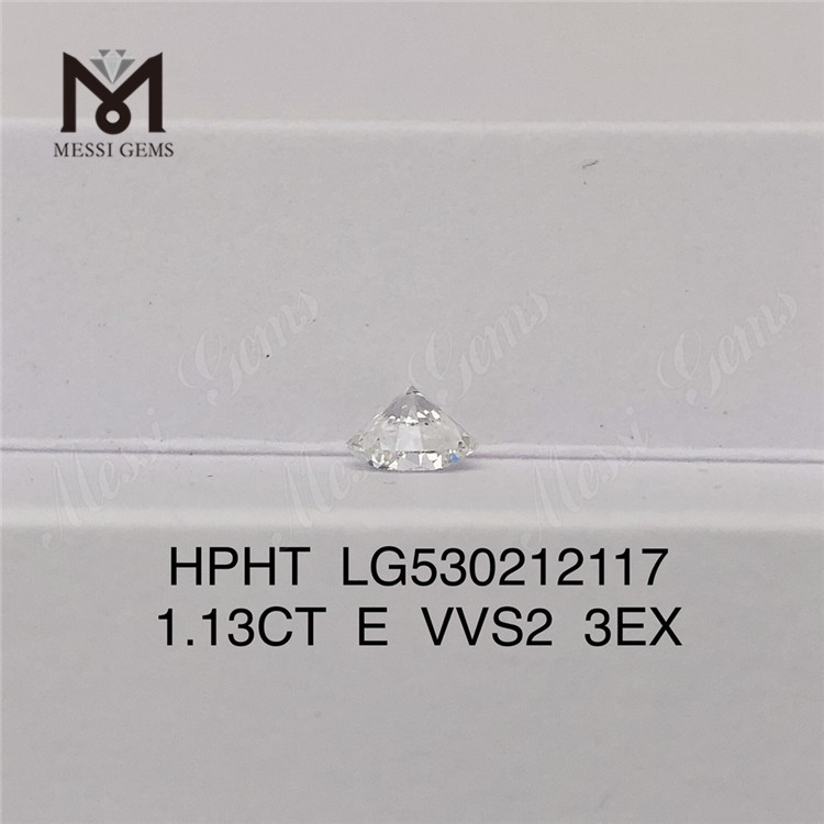 1.13ct E VVS2 3EX Round man made diamond 3EX artificial diamond stone