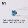 1.19ct Heart FIGB VS2 VG VG synthetic colored diamonds CVD LG506109289
