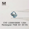 1.03ct Rectangular FIGB SI1 EX VG lab grown diamond CVD LG506109295