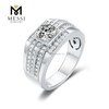 925 Moissanite Men Ring Silver Jewelry Sterling Engagement Wedding Rings