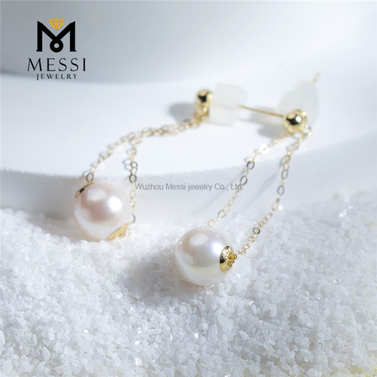 7-8mm AKOYA Large Pearl Drop Earrings Bold and Elegant
