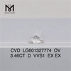 3.46CT D VVS1 ov cvd diamond online LG601327774 