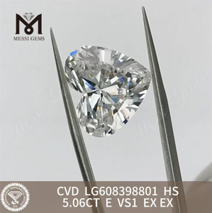 5.06CT E VS1 HS best created diamonds iGI Certified Sustainable Luxury丨Messigems CVD LG608398801 