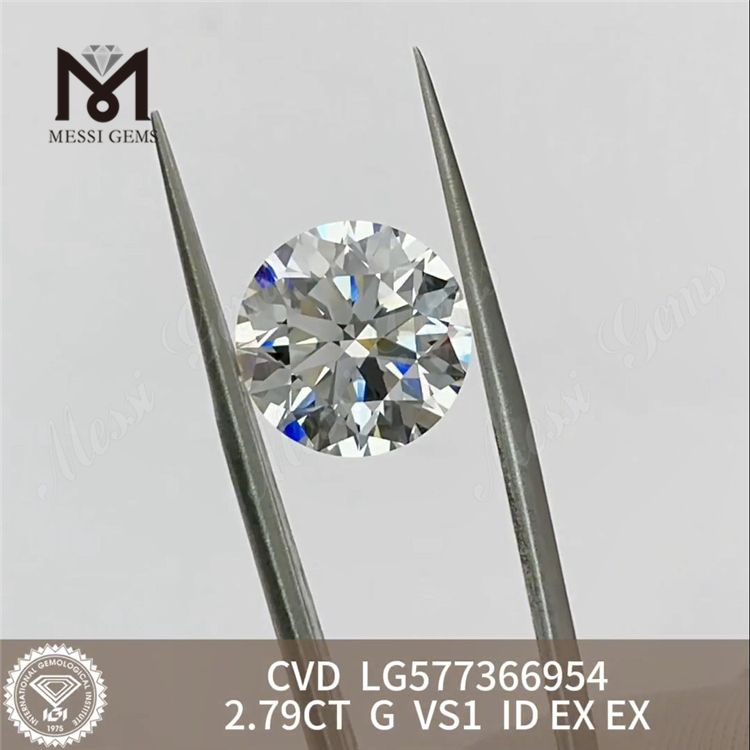 2.79CT G VS1 ID CVD top lab grown diamonds IGI Certified Sustainable Luxury丨Messigems LG577366954 