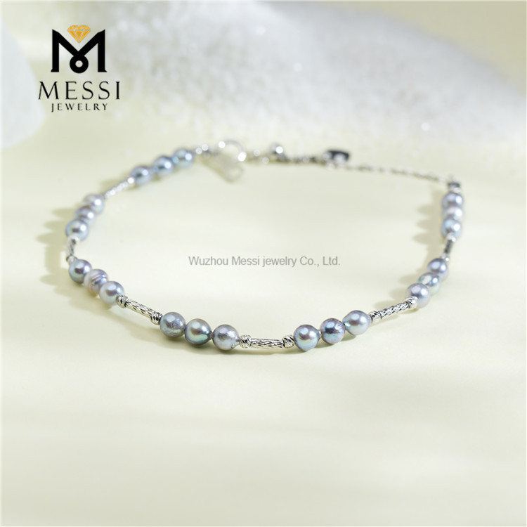 4-5mm S925 Akoya pearl bracelets for women