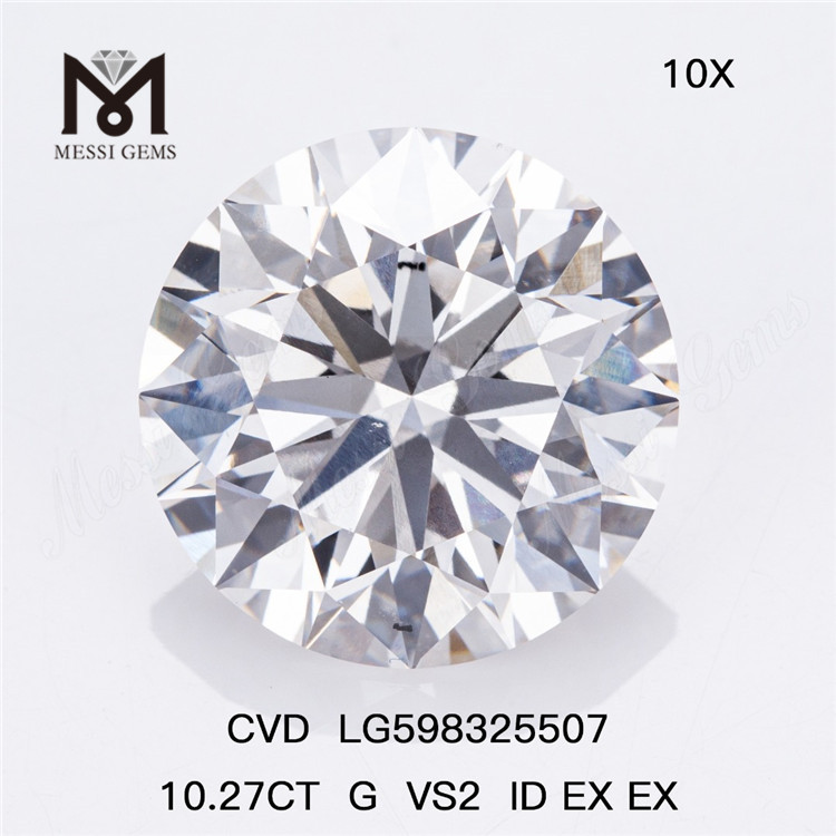 10.27CT G VS2 ID EX EX Man-Made Diamonds in Bulk Quality and Value CVD LG598325507丨Messigems