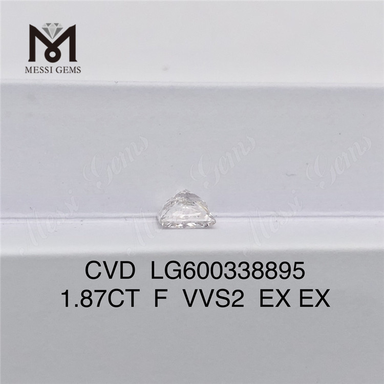 1.87CT F VVS2 CVD 1 carat lab grown diamond SQ Premium Choices 丨Messigems LG600338895 