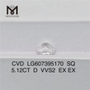 5.12CT D SQ VVS2 lab grown diamond china CVD IGI LG607395170