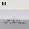 1.47CT D VVS1 cvd diamond 1 carat Lab-Grown Diamonds Crafting Elegance丨Messigems LG607342471
