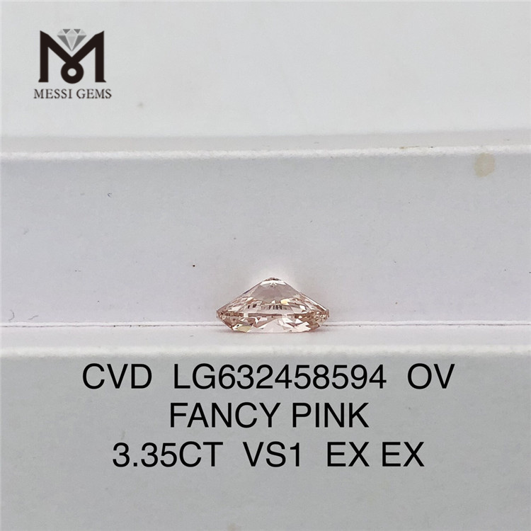 3.35CT VS1 OV FANCY PINK CVD Diamond LG632458594