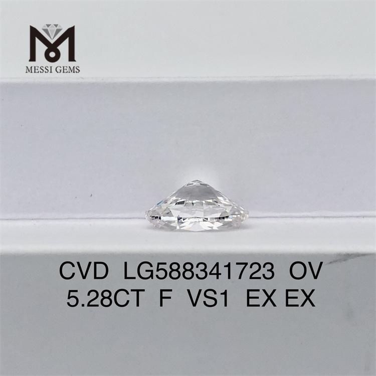 5.28CT F VS1 OV cut simulated diamonds CVD LG588341723