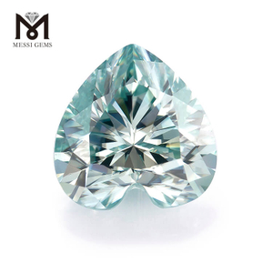 Heart cut 8*9mm Teal loose moisanite wholesale gemstones supplier