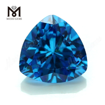 Wholesale Trillion russian industrial loose Aquamarine cubic zirconia 12x12mm