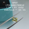 Fancy yellow lab diamonds emerald 1.18ct VVS2 