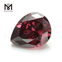 Wholesale Loose pear Shape 10 x 12mm CZ rhodolite Cubic Zirconia Stone