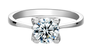 Messi Gems engagement 1 carat moissanite diamond 925 sterling silver rings women for wedding 