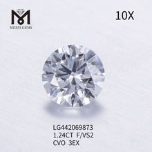 1.24 carat F VS2 Round BRILLIANT IDEAL hand made diamonds