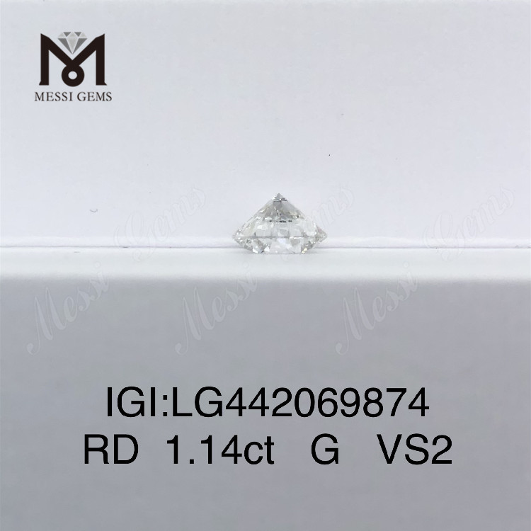 1.14 ct G VS2 IDEAL Round BRILLIANT lab grown diamond